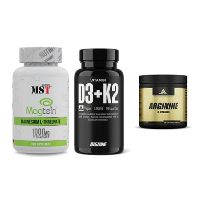Ausdauer-Set: MST Magnesium + Big Zone Vitamin + Peak Arginin – alle enthaltenen Artikel