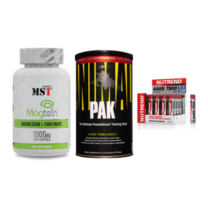 Ausdauer-Set: MST Magnesium + Universal Animal + Nutrend AAKG – alle enthaltenen Artikel
