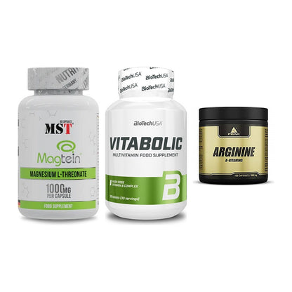 Ausdauer-Set: MST Magnesium + BioTech Vitaboli + Peak Arginin – alle enthaltenen Artikel