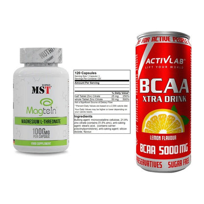 Ausdauer-Set: MST Magnesium + GN Zinc Citrate + Activlab BCAA – alle enthaltenen Artikel