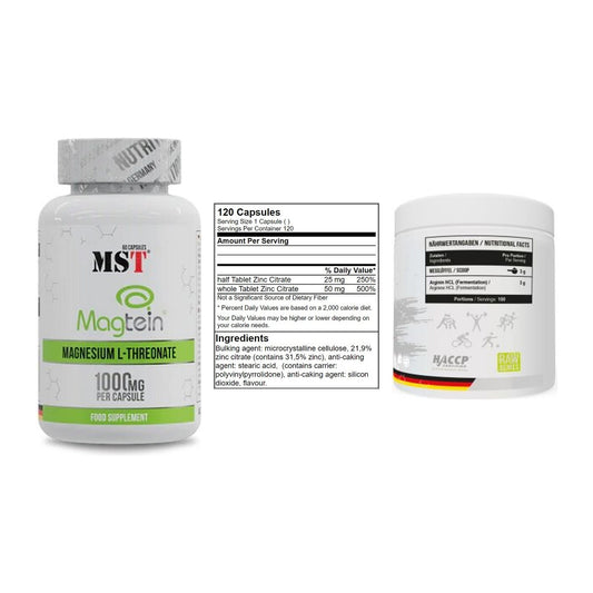 Ausdauer-Set: MST Magnesium + GN Zinc Citrate + MST Arginine HCL – alle enthaltenen Artikel