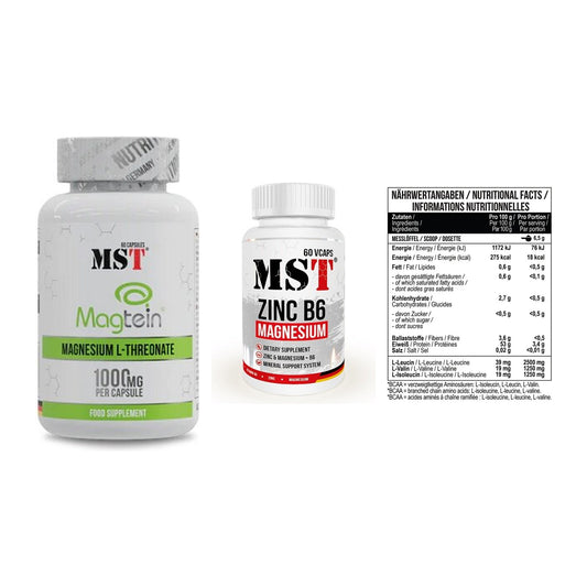 Ausdauer-Set: MST Magnesium + MST Zinc + MST BCAA Zero – alle enthaltenen Artikel