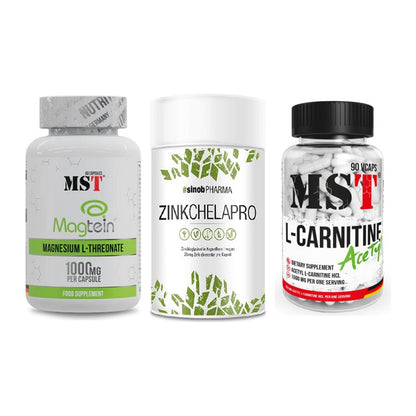 Ausdauer-Set: MST Magnesium + Sinob Zink + MST L-Carnitine – alle enthaltenen Artikel