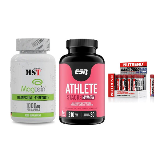 Ausdauer-Set: MST Magnesium + ESN Athlete + Nutrend AAKG – alle enthaltenen Artikel
