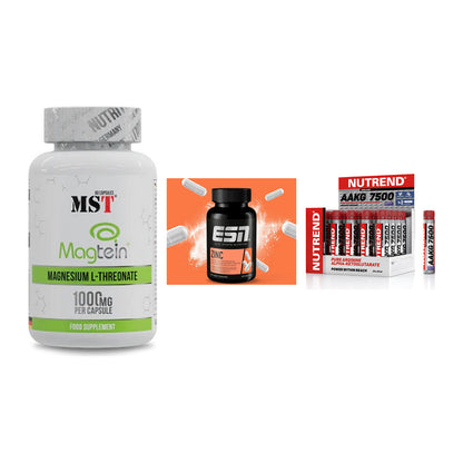Ausdauer-Set: MST Magnesium + ESN Zinc + Nutrend AAKG – alle enthaltenen Artikel