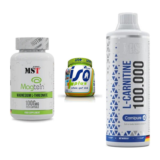 Ausdauer-Set: MST Magnesium + Olimp Iso Plus + MST L-Carnitine – alle enthaltenen Artikel