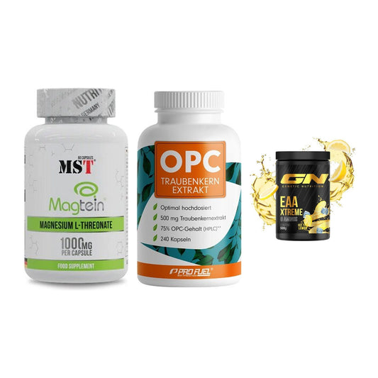 Ausdauer-Set: MST Magnesium + ProFuel OPC + GN EAA Xtreme – alle enthaltenen Artikel