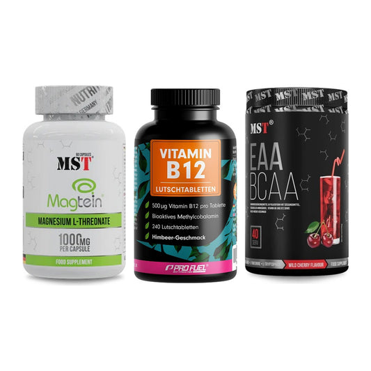 Ausdauer-Set: MST Magnesium + ProFuel Vitamin + MST EAA & BCAA – alle enthaltenen Artikel
