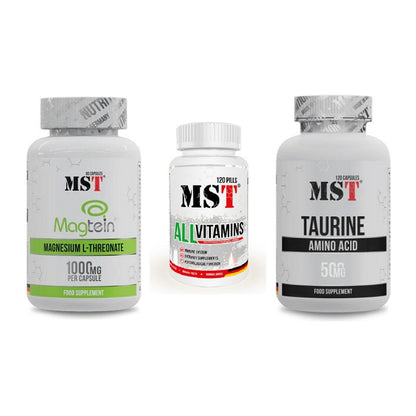 Ausdauer-Set: MST Magnesium + MST All Vitamins + MST Taurine – alle enthaltenen Artikel