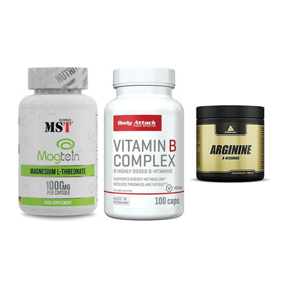 Ausdauer-Set: MST Magnesium + Body Attack + Peak Arginin – alle enthaltenen Artikel
