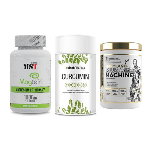 Ausdauer-Set: MST Magnesium + Sinob Curcumin + Kevin Levrone – alle enthaltenen Artikel