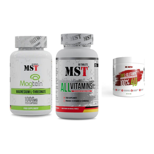 Ausdauer-Set: MST Magnesium + MST All Vitamins + BPS-Pharma This – alle enthaltenen Artikel