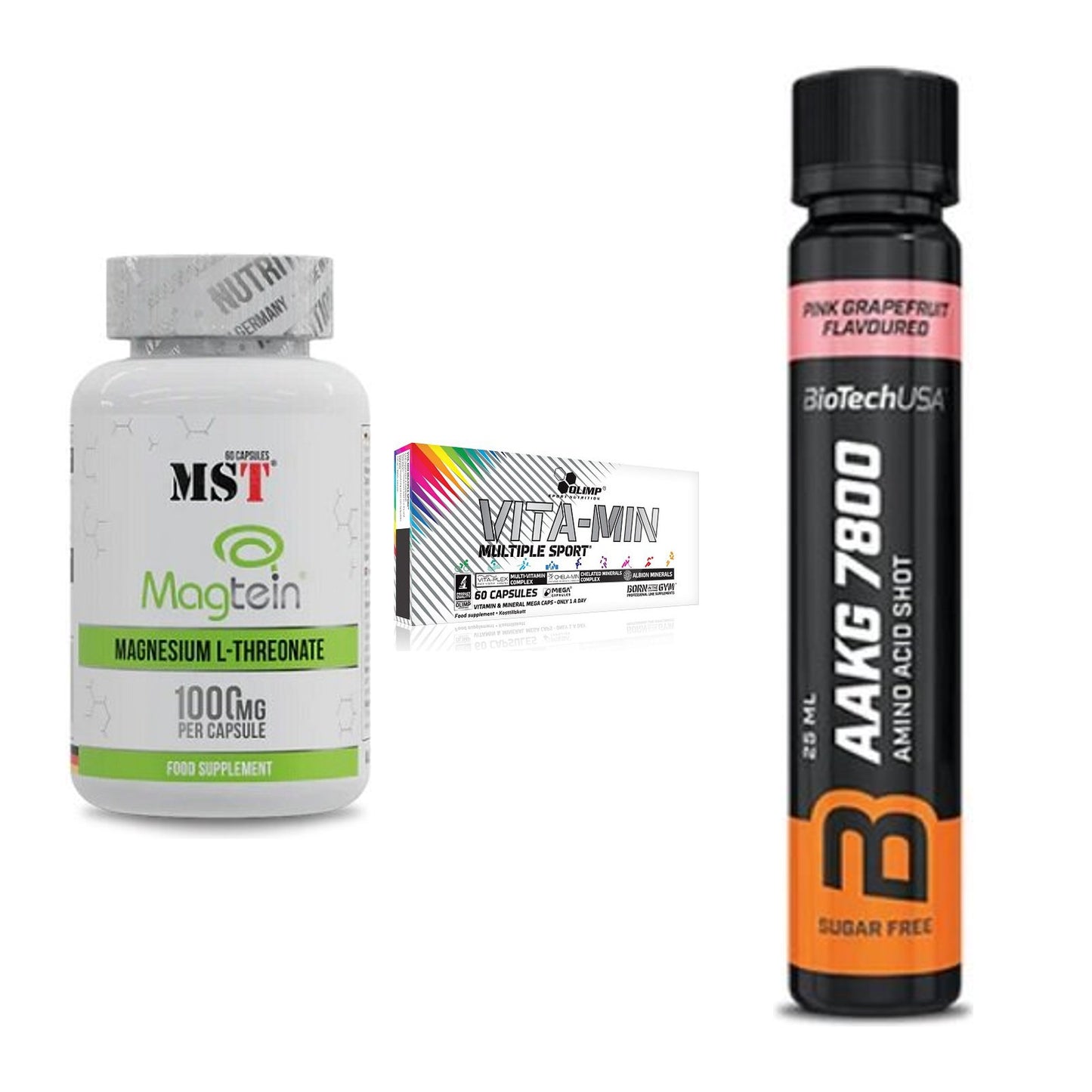Ausdauer-Set: MST Magnesium + Olimp Vita-Min + BioTech AAKG – alle enthaltenen Artikel