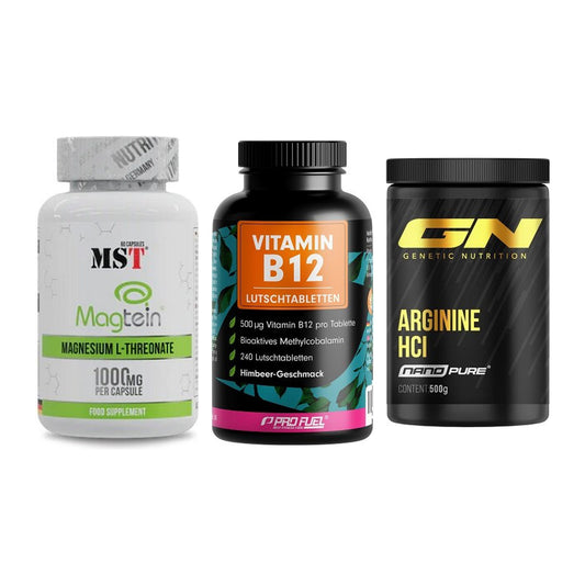 Ausdauer-Set: MST Magnesium + ProFuel Vitamin + GN Arginine HCL – alle enthaltenen Artikel