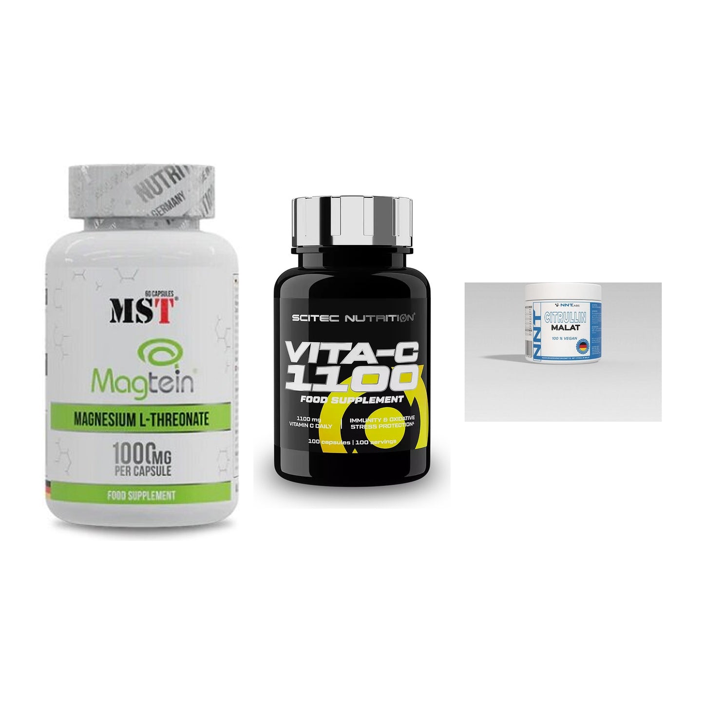 Ausdauer-Set: MST Magnesium + Scitec Vitamin C + NNT Citrullin – alle enthaltenen Artikel