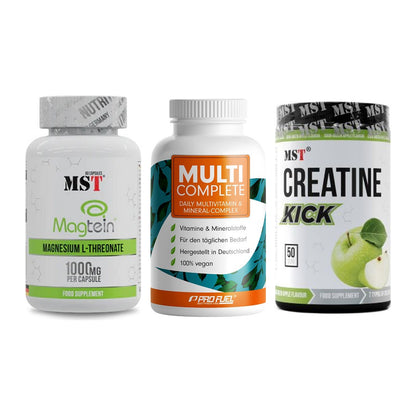 Ausdauer-Set: MST Magnesium + ProFuel MULTI + MST Creatine – alle enthaltenen Artikel