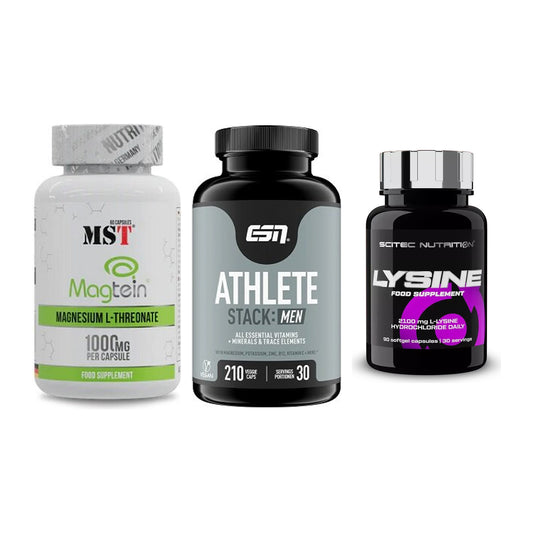 Ausdauer-Set: MST Magnesium + ESN Athlete + Scitec Lysine – alle enthaltenen Artikel