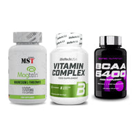 Ausdauer-Set: MST Magnesium + BioTech Vitamin + Scitec BCAA 6400