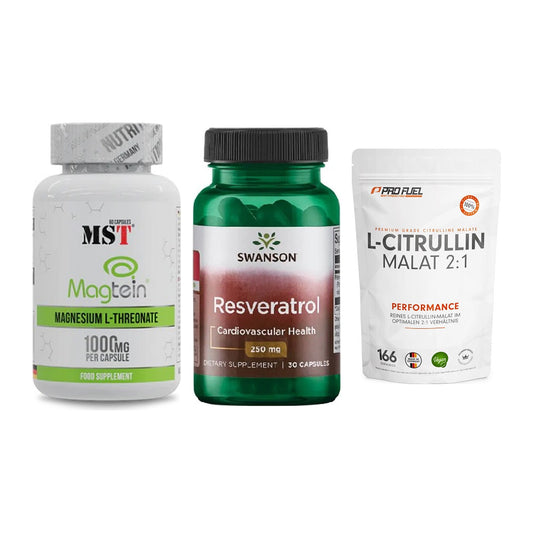 Ausdauer-Set: MST Magnesium + Swanson Resverat + ProFuel L-Citrul – alle enthaltenen Artikel