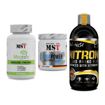 Ausdauer-Set: MST Magnesium + MST Aqua Power + BioTech Liquid – alle enthaltenen Artikel