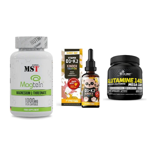 Ausdauer-Set: MST Magnesium + ProFuel VITAMIN + Olimp L-Glutamin – alle enthaltenen Artikel