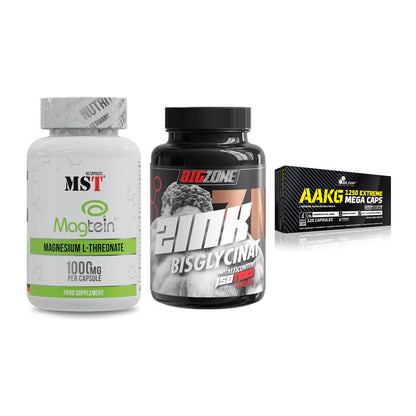 Ausdauer-Set: MST Magnesium + Big Zone Zink + Olimp AAKG – alle enthaltenen Artikel