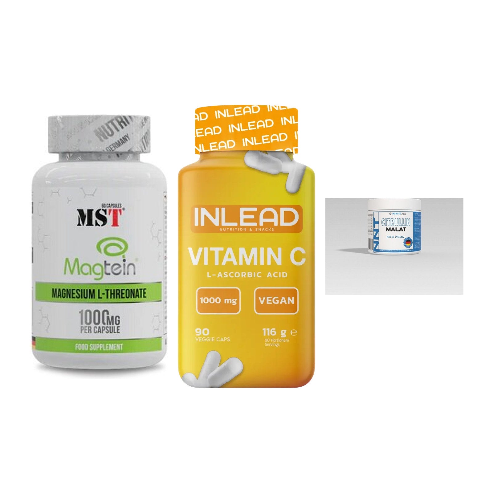 Ausdauer-Set: MST Magnesium + INLEAD Vitamin C + NNT Citrullin – alle enthaltenen Artikel