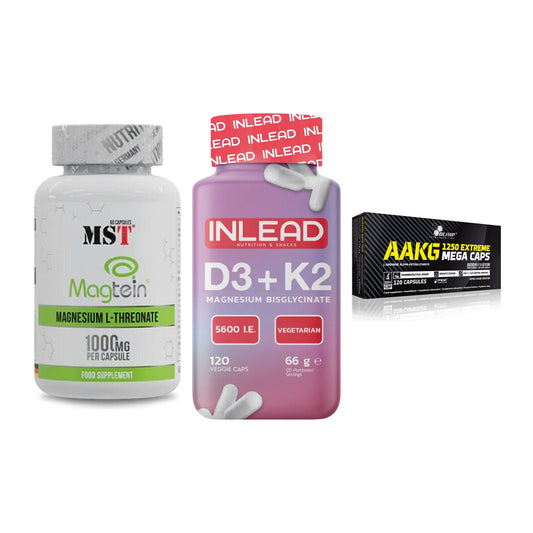 Ausdauer-Set: MST Magnesium + INLEAD Vitamin + Olimp AAKG – alle enthaltenen Artikel