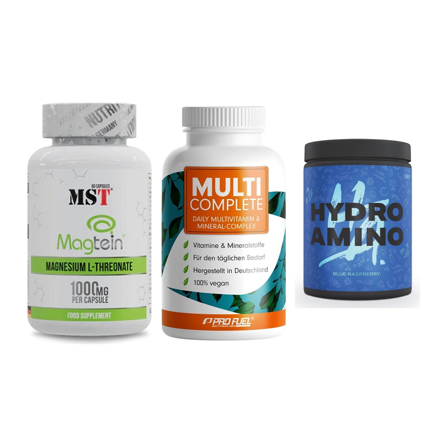 Ausdauer-Set: MST Magnesium + ProFuel MULTI + Nanosupps Hydro – alle enthaltenen Artikel