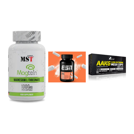 Ausdauer-Set: MST Magnesium + ESN Zinc + Olimp AAKG – alle enthaltenen Artikel