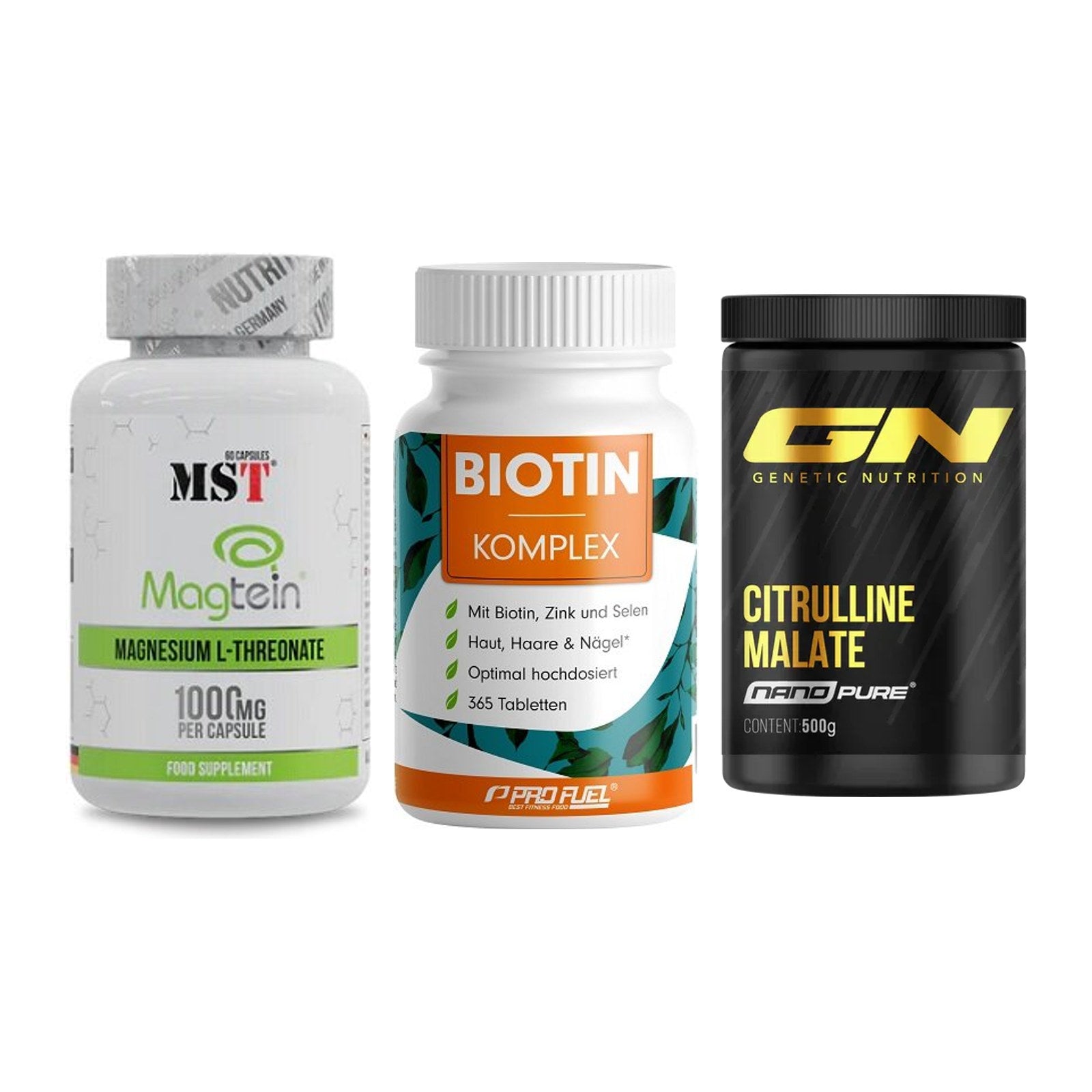 Ausdauer-Set: MST Magnesium + ProFuel BIOTIN + GN Citrulline – alle enthaltenen Artikel