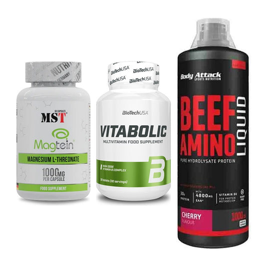Ausdauer-Set: MST Magnesium + BioTech Vitaboli + Body Attack Beef – alle enthaltenen Artikel