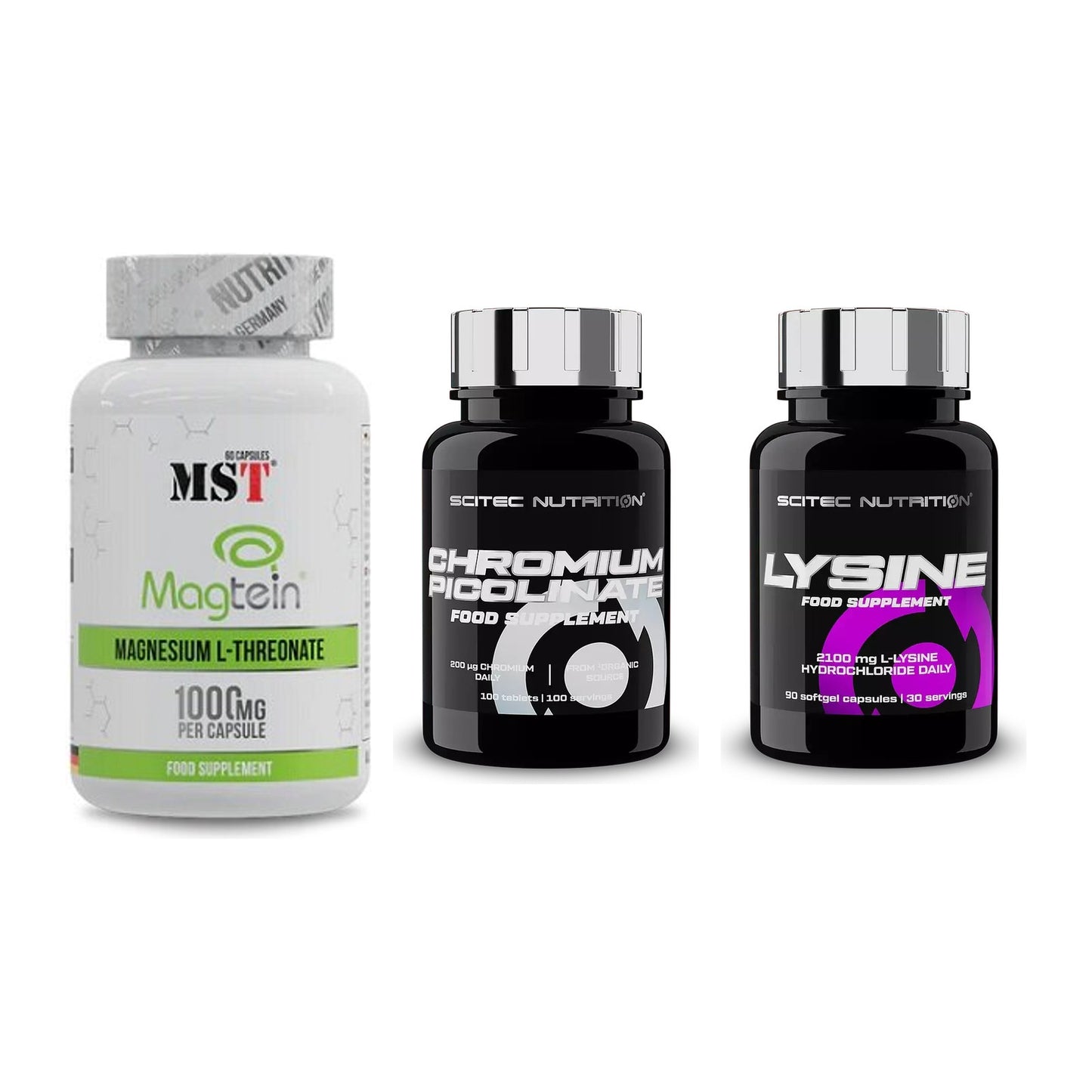 Ausdauer-Set: MST Magnesium + Scitec Chromium + Scitec Lysine – alle enthaltenen Artikel