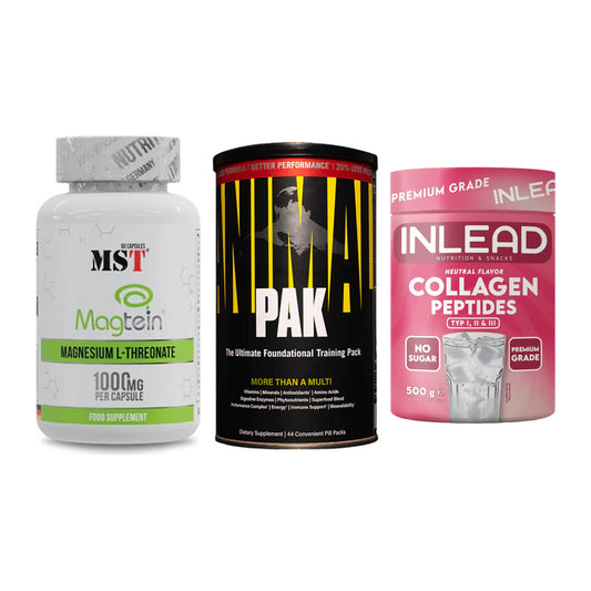 Ausdauer-Set: MST Magnesium + Universal Animal + INLEAD Collagen – alle enthaltenen Artikel