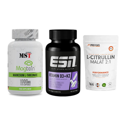 Ausdauer-Set: MST Magnesium + ESN Vitamin D3 + ProFuel L-Citrul – alle enthaltenen Artikel