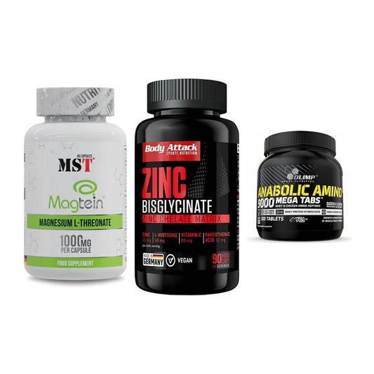 Ausdauer-Set: MST Magnesium + Body Attack Zink + Olimp Anabolic – alle enthaltenen Artikel
