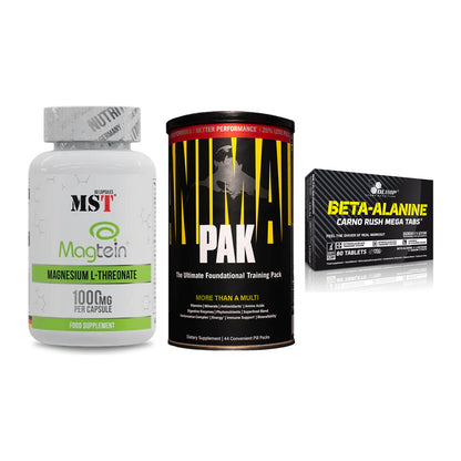 Ausdauer-Set: MST Magnesium + Universal Animal + Olimp Beta-Alani – alle enthaltenen Artikel