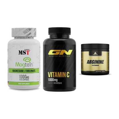 Ausdauer-Set: MST Magnesium + GN Vitamin C + Peak Arginin – alle enthaltenen Artikel