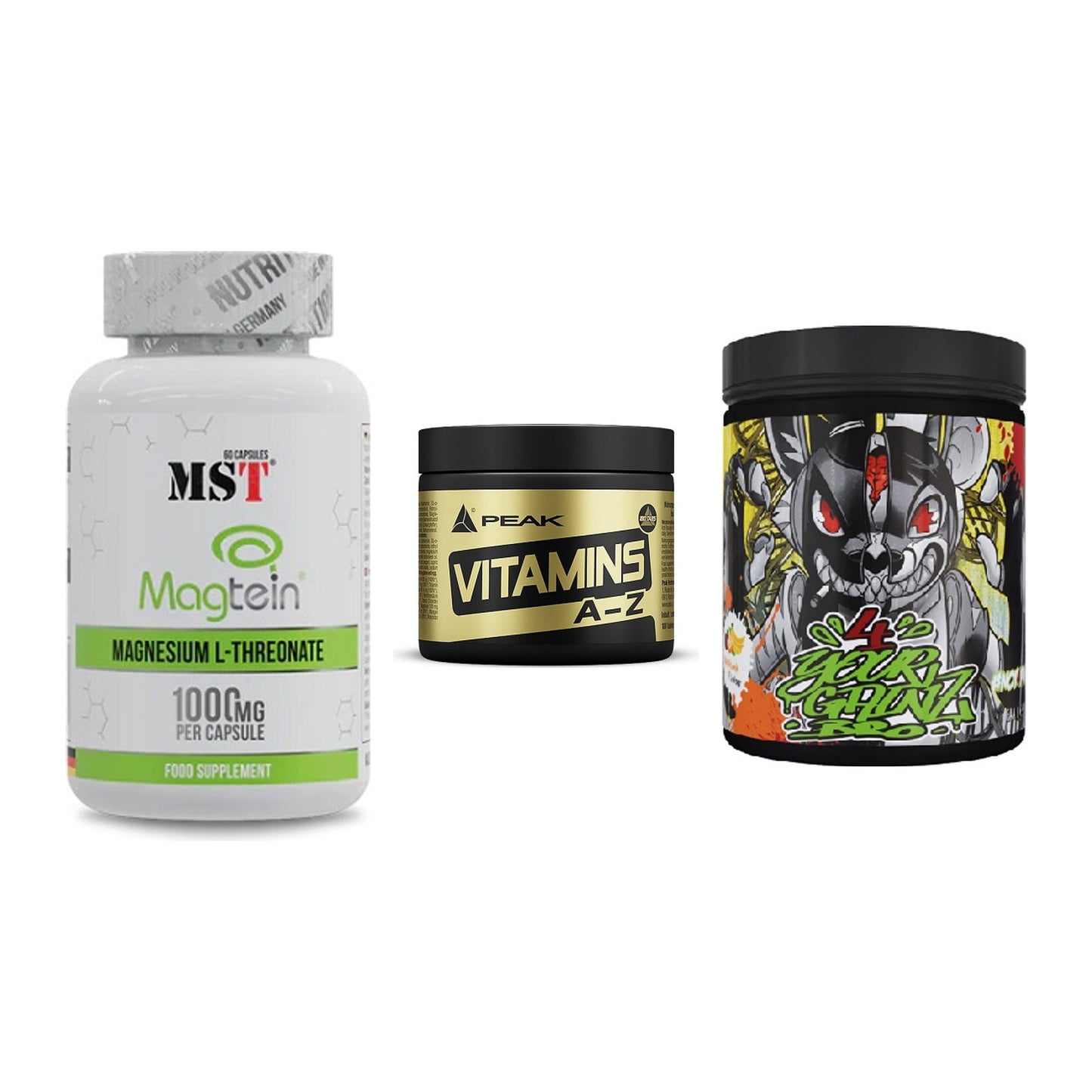 Ausdauer-Set: MST Magnesium + Peak Vitamin A-Z + BPS-Pharma EAA´s – alle enthaltenen Artikel