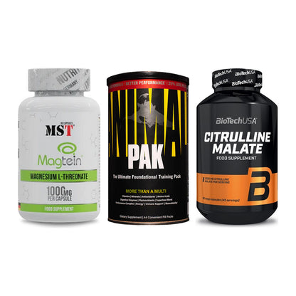 Ausdauer-Set: MST Magnesium + Universal Animal + BioTech Citrulli – alle enthaltenen Artikel