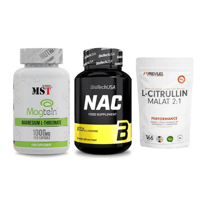 Ausdauer-Set: MST Magnesium + BioTech NAC + ProFuel L-Citrul – alle enthaltenen Artikel