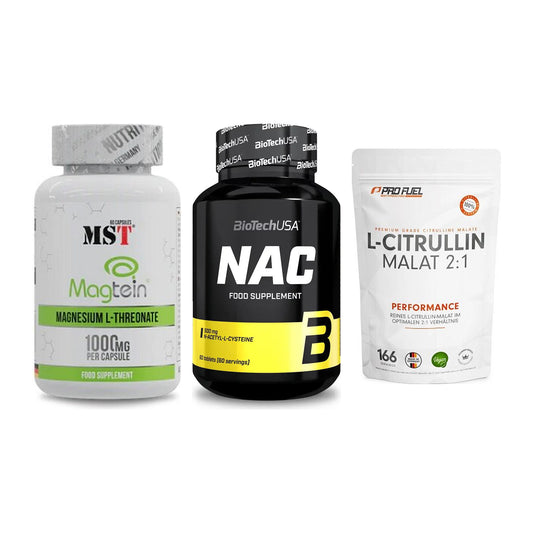 Ausdauer-Set: MST Magnesium + BioTech NAC + ProFuel L-Citrul – alle enthaltenen Artikel