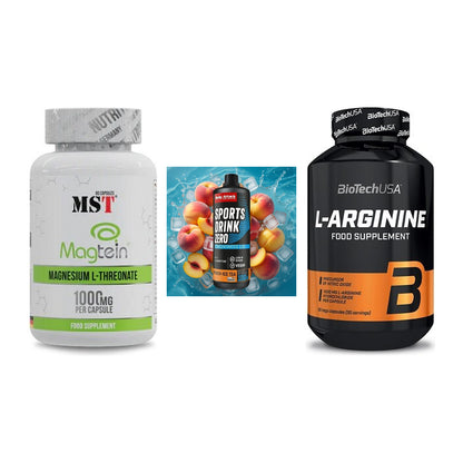 Ausdauer-Set: MST Magnesium + Body Attack + BioTech L-Argini – alle enthaltenen Artikel