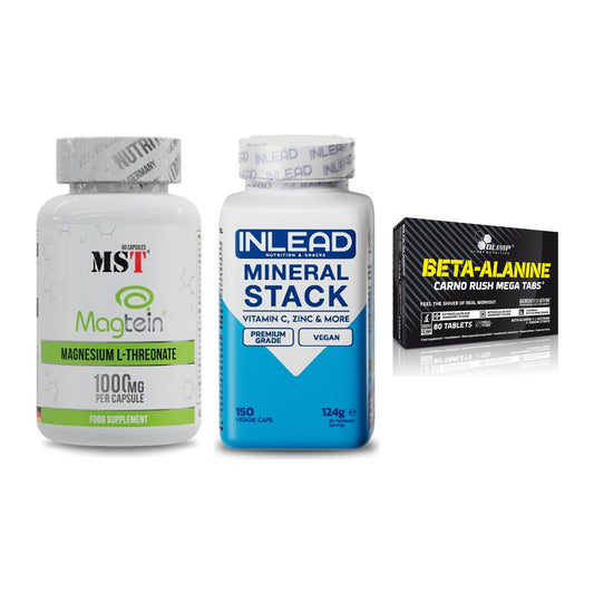 Ausdauer-Set: MST Magnesium + INLEAD Mineral + Olimp Beta-Alani – alle enthaltenen Artikel