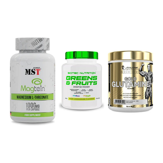 Ausdauer-Set: MST Magnesium + Scitec Greens + Kevin Levrone – alle enthaltenen Artikel