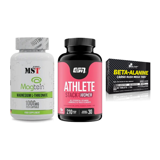 Ausdauer-Set: MST Magnesium + ESN Athlete + Olimp Beta-Alani – alle enthaltenen Artikel