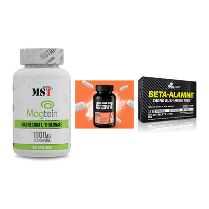 Ausdauer-Set: MST Magnesium + ESN Zinc + Olimp Beta-Alani – alle enthaltenen Artikel