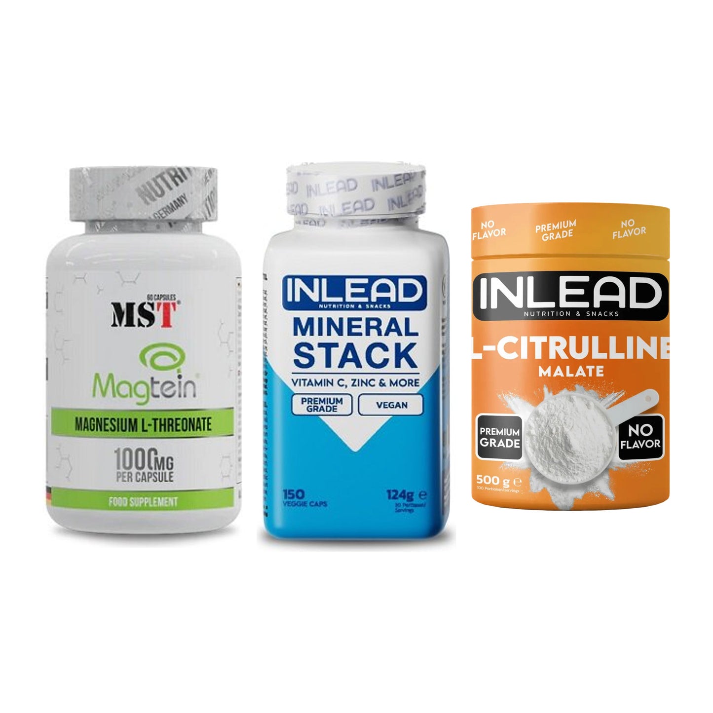 Ausdauer-Set: MST Magnesium + INLEAD Mineral + INLEAD L-Citrull – alle enthaltenen Artikel