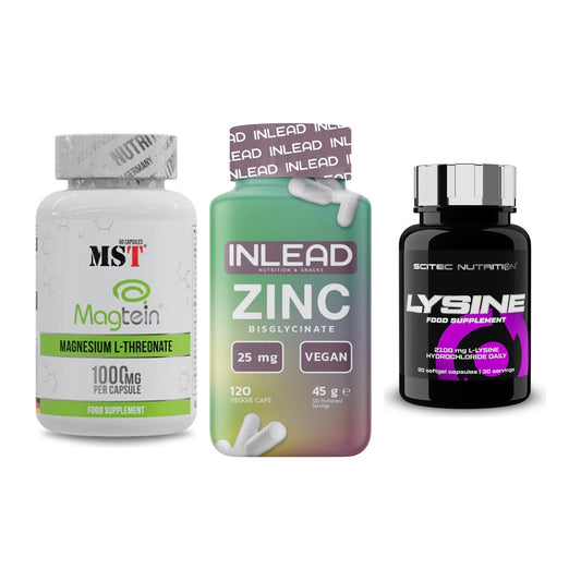 Ausdauer-Set: MST Magnesium + INLEAD Zink + Scitec Lysine – alle enthaltenen Artikel