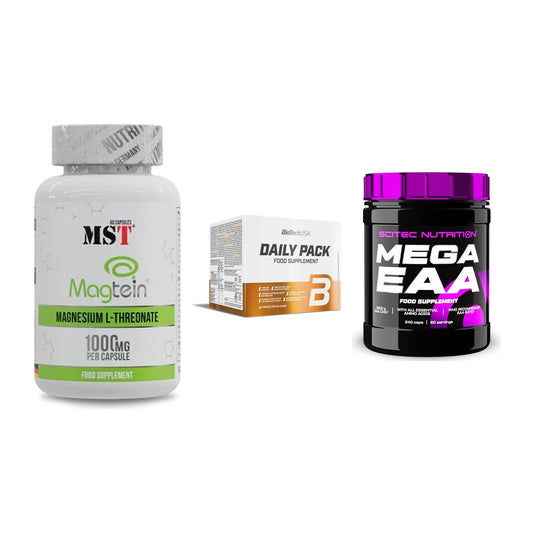 Ausdauer-Set: MST Magnesium + BioTech Daily + Scitec Mega EAA – alle enthaltenen Artikel